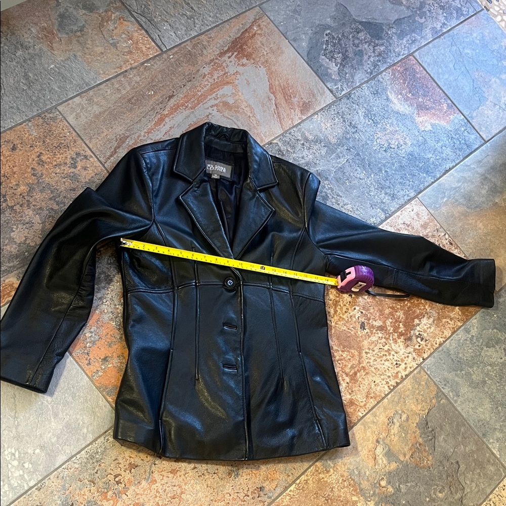 Wilsons leather Sleek Black Leather Jacket blazer
